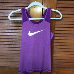 Nike Pro purple athletic tank top